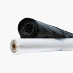 Rollo de plástico transparente o color negro